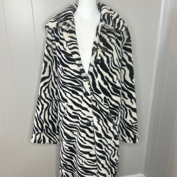 NWT Free People Perfect Zebra Maxi Jacket Size Medium - Picture 2 of 13